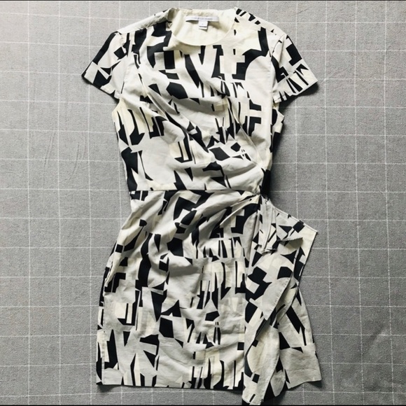 DIANE VON FURSTENBERG ALBA TWO MINI GRAY DRESS - Picture 5 of 8